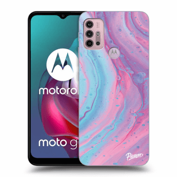 Szilikon tok erre a típusra Motorola Moto G30 - Pink liquid