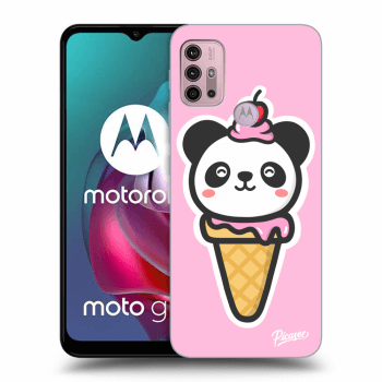 Picasee fekete szilikon tok az alábbi mobiltelefonokra Motorola Moto G30 - Ice Cream Panda