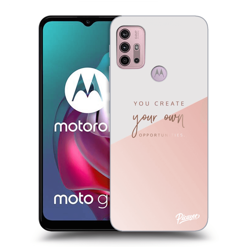 Picasee fekete szilikon tok az alábbi mobiltelefonokra Motorola Moto G30 - You create your own opportunities