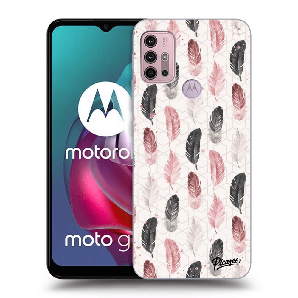 Picasee fekete szilikon tok az alábbi mobiltelefonokra Motorola Moto G30 - Feather 2