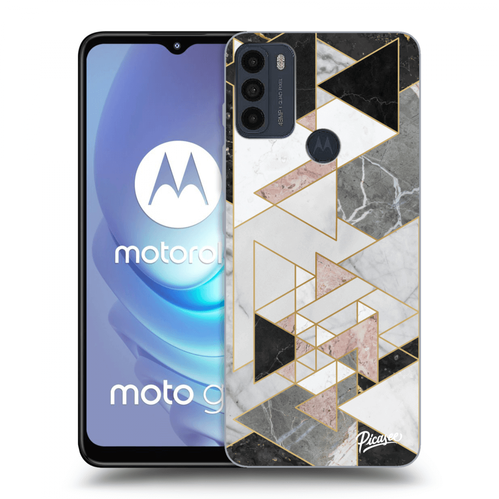 Picasee fekete szilikon tok az alábbi mobiltelefonokra Motorola Moto G50 - Light geometry