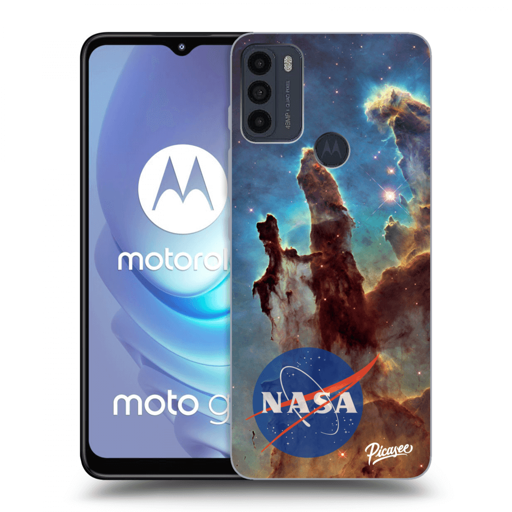 Picasee fekete szilikon tok az alábbi mobiltelefonokra Motorola Moto G50 - Eagle Nebula