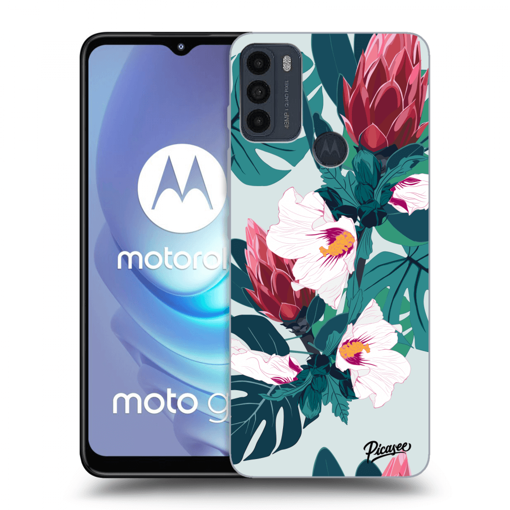 Picasee fekete szilikon tok az alábbi mobiltelefonokra Motorola Moto G50 - Rhododendron