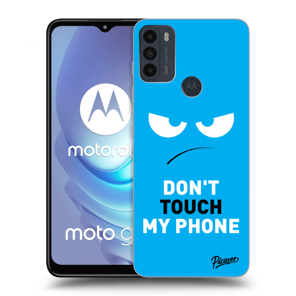 Picasee fekete szilikon tok az alábbi mobiltelefonokra Motorola Moto G50 - Angry Eyes - Blue