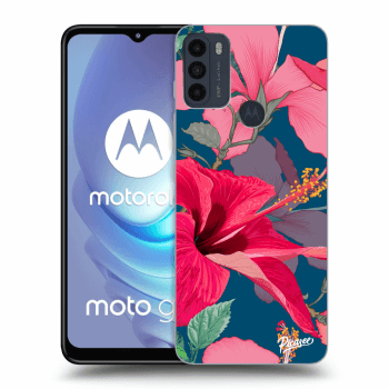 Picasee fekete szilikon tok az alábbi mobiltelefonokra Motorola Moto G50 - Hibiscus