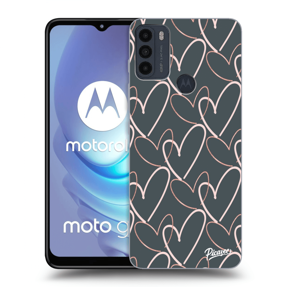 Picasee fekete szilikon tok az alábbi mobiltelefonokra Motorola Moto G50 - Lots of love