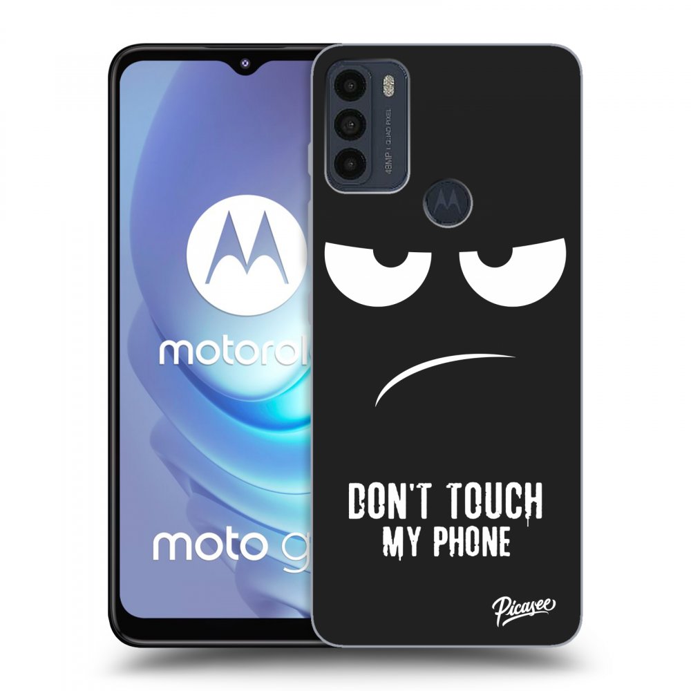 Picasee fekete szilikon tok az alábbi mobiltelefonokra Motorola Moto G50 - Don't Touch My Phone