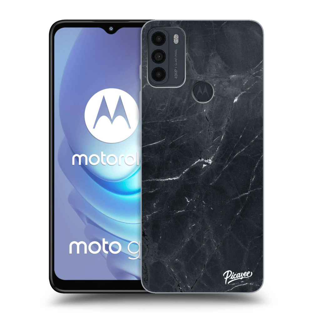 Picasee fekete szilikon tok az alábbi mobiltelefonokra Motorola Moto G50 - Black marble