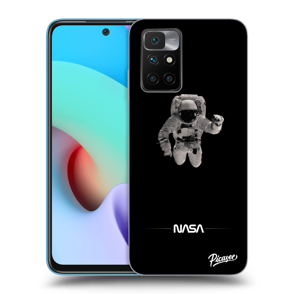 Picasee fekete szilikon tok az alábbi mobiltelefonokra Xiaomi Redmi 10 - Astronaut Minimal