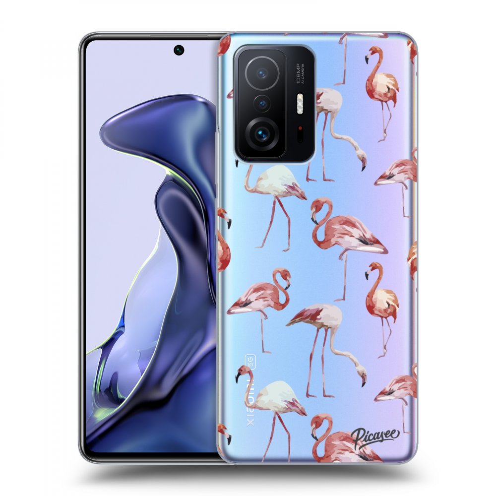 Picasee átlátszó szilikon tok az alábbi mobiltelefonokra Xiaomi 11T - Flamingos