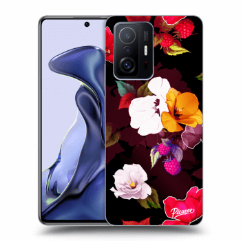 Picasee átlátszó szilikon tok az alábbi mobiltelefonokra Xiaomi 11T - Flowers and Berries
