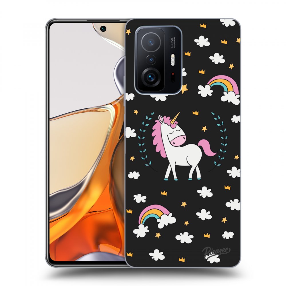 Picasee fekete szilikon tok az alábbi mobiltelefonokra Xiaomi 11T Pro - Unicorn star heaven