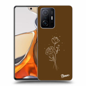 Picasee ULTIMATE CASE Xiaomi 11T Pro - készülékre - Brown flowers