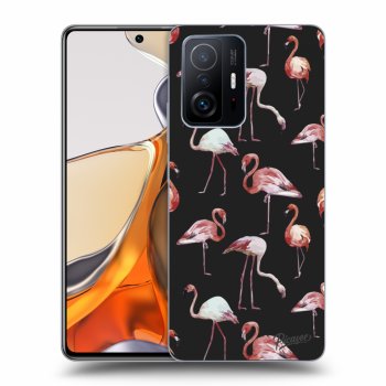 Picasee fekete szilikon tok az alábbi mobiltelefonokra Xiaomi 11T Pro - Flamingos