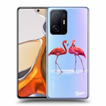 Picasee átlátszó szilikon tok az alábbi mobiltelefonokra Xiaomi 11T Pro - Flamingos couple