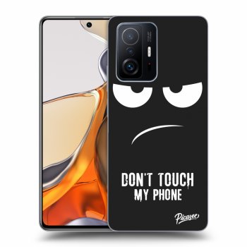 Picasee fekete szilikon tok az alábbi mobiltelefonokra Xiaomi 11T Pro - Don't Touch My Phone