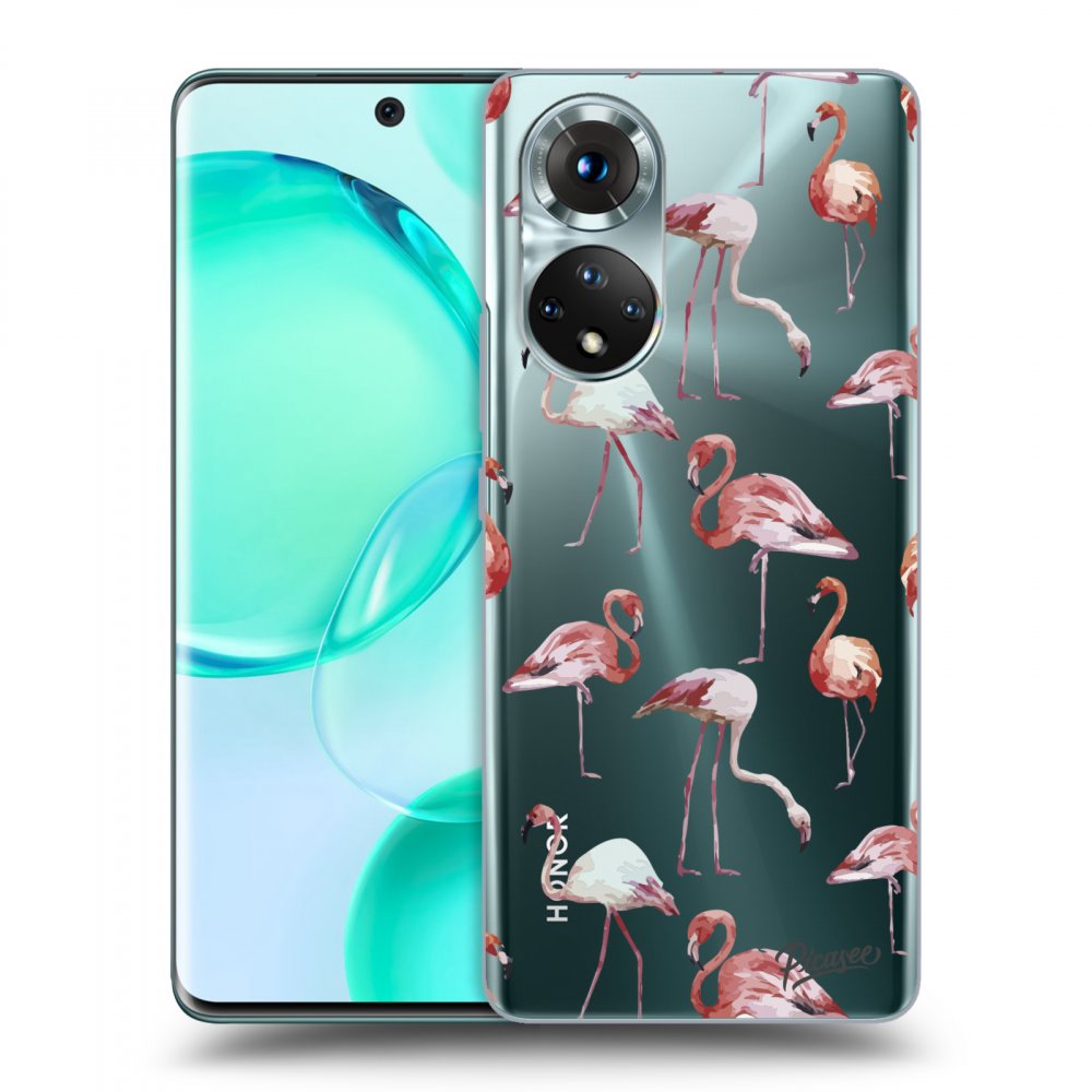 Picasee átlátszó szilikon tok az alábbi mobiltelefonokra Honor 50 5G - Flamingos