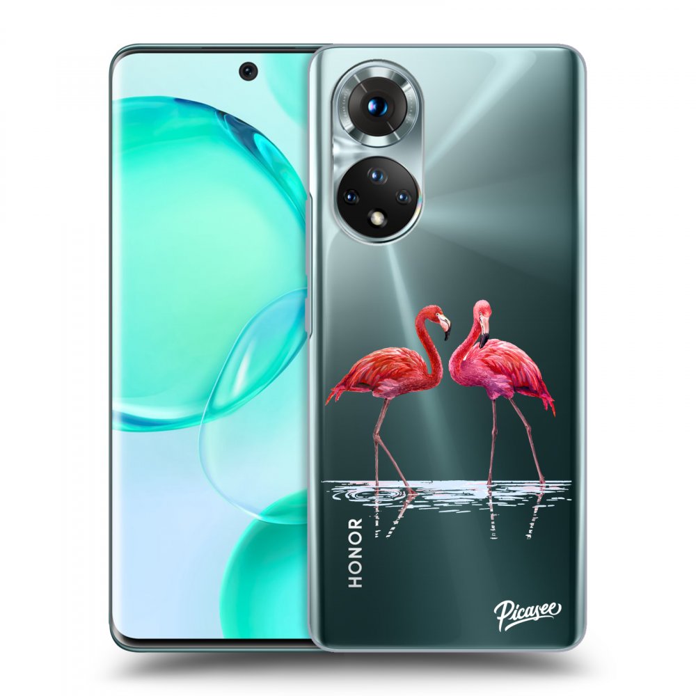 Picasee átlátszó szilikon tok az alábbi mobiltelefonokra Honor 50 5G - Flamingos couple