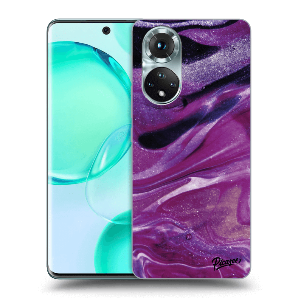 Picasee átlátszó szilikon tok az alábbi mobiltelefonokra Honor 50 5G - Purple glitter