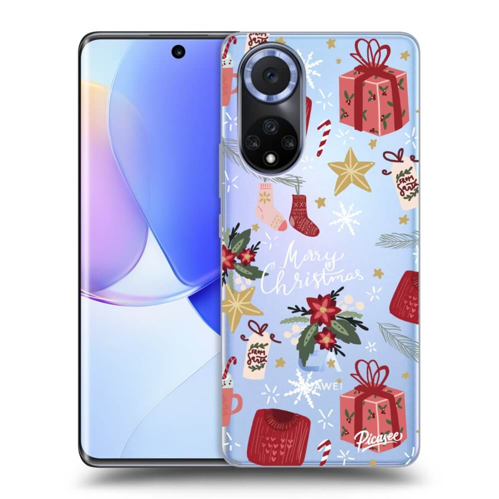 Picasee átlátszó szilikon tok az alábbi mobiltelefonokra Huawei Nova 9 - Christmas