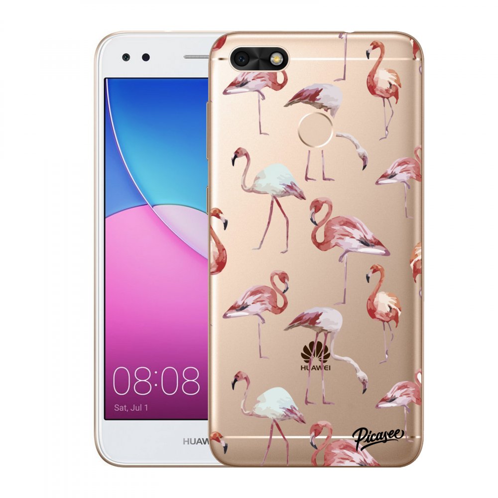 Picasee átlátszó szilikon tok az alábbi mobiltelefonokra Huawei P9 Lite Mini - Flamingos