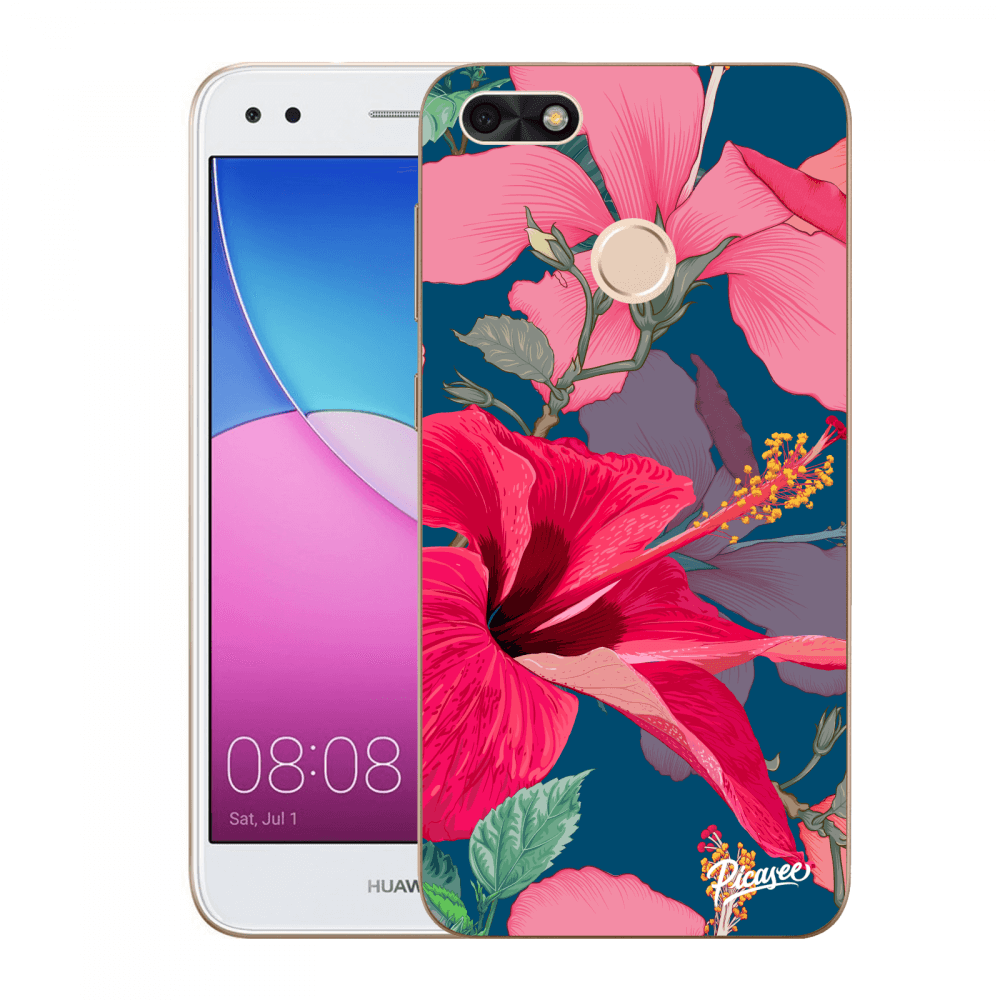 Picasee átlátszó szilikon tok az alábbi mobiltelefonokra Huawei P9 Lite Mini - Hibiscus
