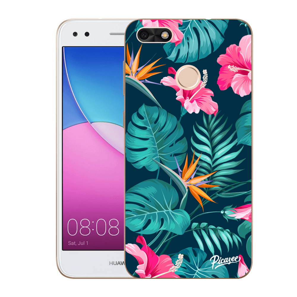 Picasee átlátszó szilikon tok az alábbi mobiltelefonokra Huawei P9 Lite Mini - Pink Monstera