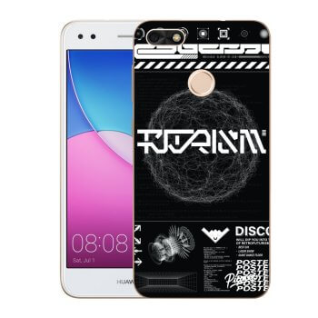 Picasee átlátszó szilikon tok az alábbi mobiltelefonokra Huawei P9 Lite Mini - BLACK DISCO