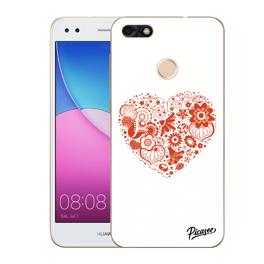 Picasee átlátszó szilikon tok az alábbi mobiltelefonokra Huawei P9 Lite Mini - Big heart