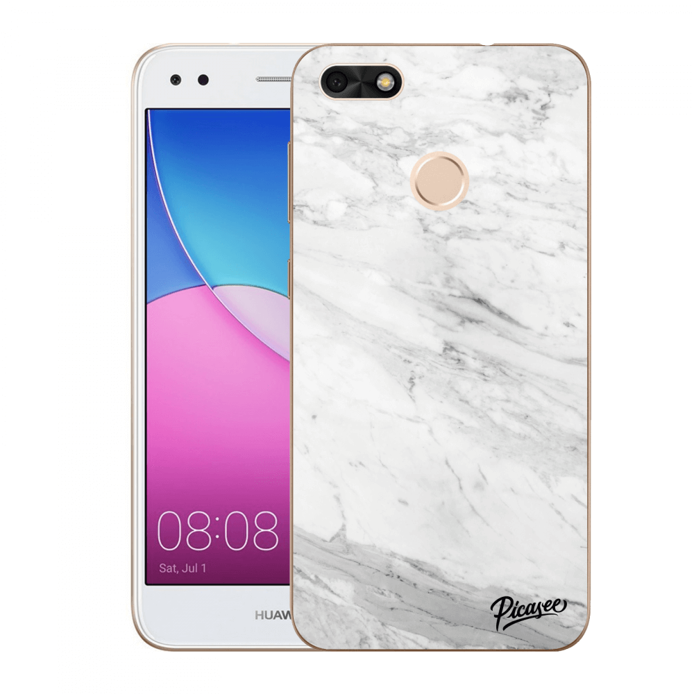 Picasee átlátszó szilikon tok az alábbi mobiltelefonokra Huawei P9 Lite Mini - White marble