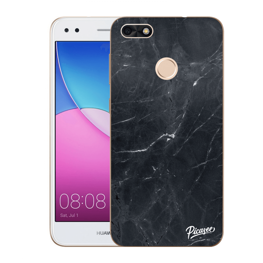Picasee átlátszó szilikon tok az alábbi mobiltelefonokra Huawei P9 Lite Mini - Black marble