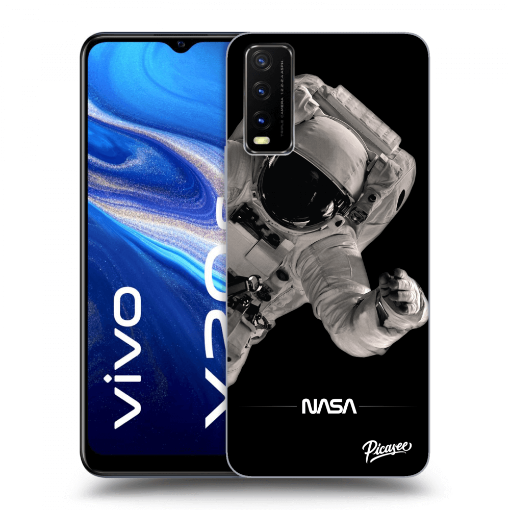 Picasee fekete szilikon tok az alábbi mobiltelefonokra Vivo Y20s - Astronaut Big
