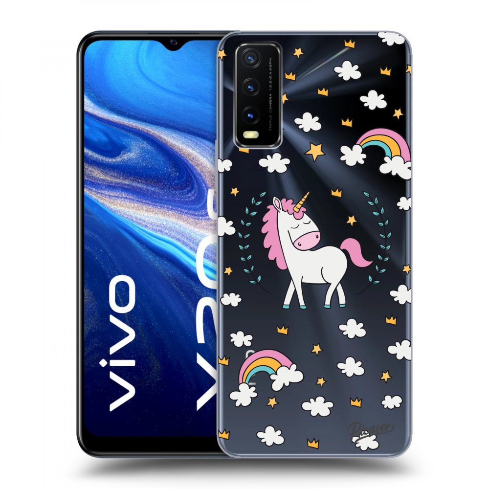Picasee átlátszó szilikon tok az alábbi mobiltelefonokra Vivo Y20s - Unicorn star heaven