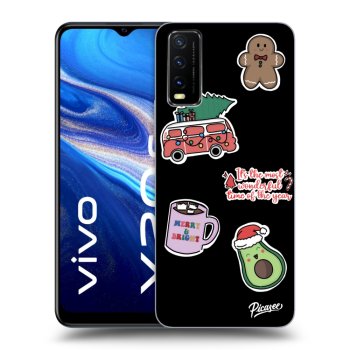 Picasee fekete szilikon tok az alábbi mobiltelefonokra Vivo Y20s - Christmas Stickers
