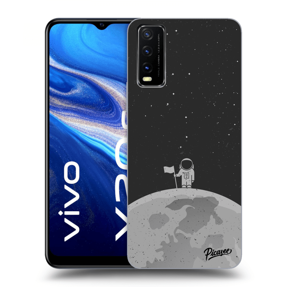 Picasee fekete szilikon tok az alábbi mobiltelefonokra Vivo Y20s - Astronaut
