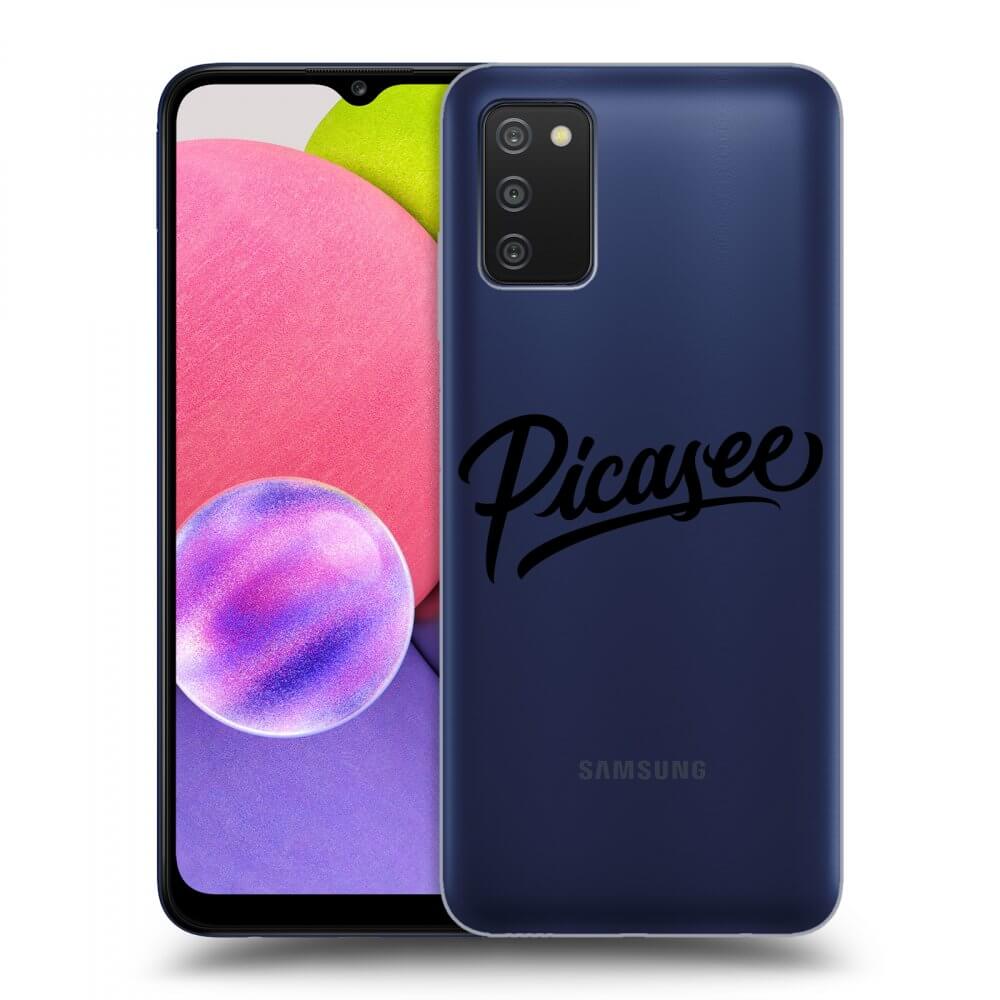 Picasee átlátszó szilikon tok az alábbi mobiltelefonokra Samsung Galaxy A03s A037G - Picasee - black