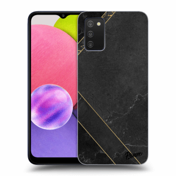 Szilikon tok erre a típusra Samsung Galaxy A03s A037G - Black tile