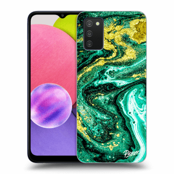 Szilikon tok erre a típusra Samsung Galaxy A03s A037G - Green Gold