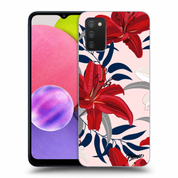 Szilikon tok erre a típusra Samsung Galaxy A03s A037G - Red Lily