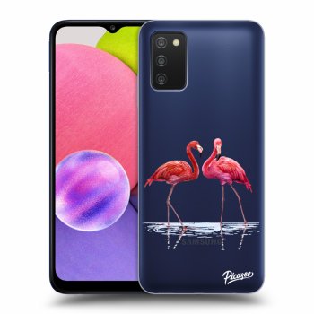 Tok az alábbi mobiltelefonokra Samsung Galaxy A03s A037G - Flamingos couple