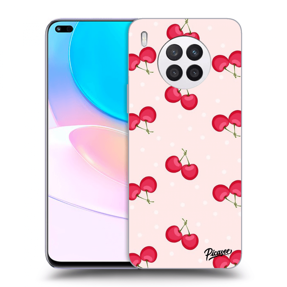 Picasee fekete szilikon tok az alábbi mobiltelefonokra Huawei Nova 8i - Cherries