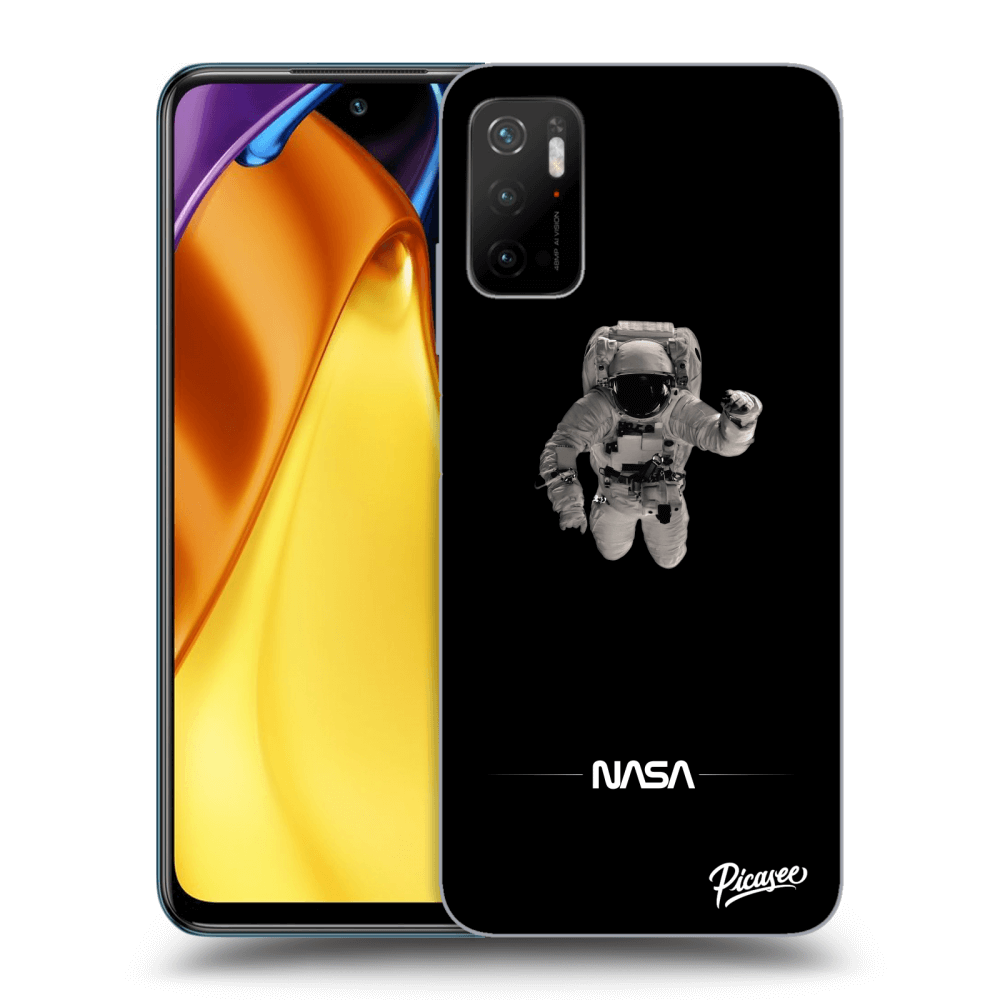 Picasee fekete szilikon tok az alábbi mobiltelefonokra Xiaomi Poco M3 Pro 5G - Astronaut Minimal