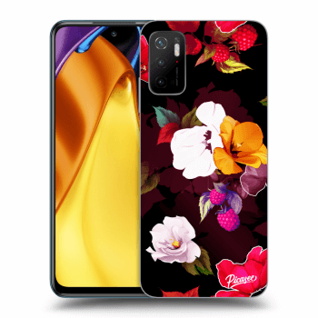 Szilikon tok erre a típusra Xiaomi Poco M3 Pro 5G - Flowers and Berries