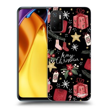 Picasee fekete szilikon tok az alábbi mobiltelefonokra Xiaomi Poco M3 Pro 5G - Christmas