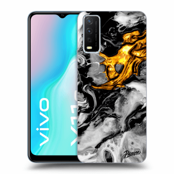 Szilikon tok erre a típusra Vivo Y11s - Black Gold 2