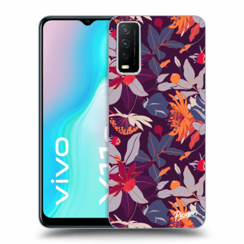 Szilikon tok erre a típusra Vivo Y11s - Purple Leaf