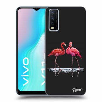 Picasee fekete szilikon tok az alábbi mobiltelefonokra Vivo Y11s - Flamingos couple