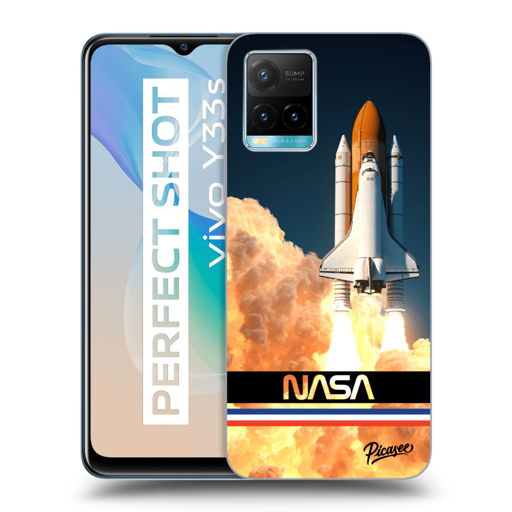 Picasee fekete szilikon tok az alábbi mobiltelefonokra Vivo Y33s - Space Shuttle