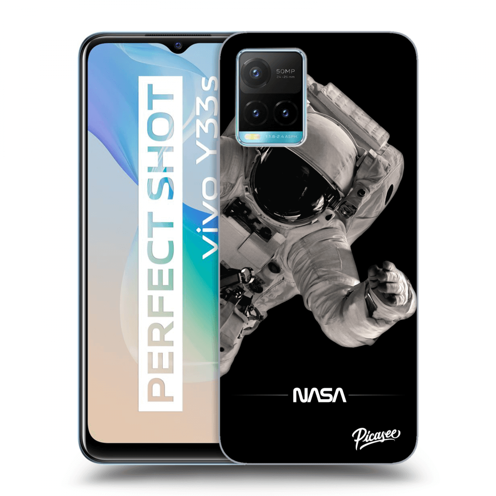 Picasee fekete szilikon tok az alábbi mobiltelefonokra Vivo Y33s - Astronaut Big