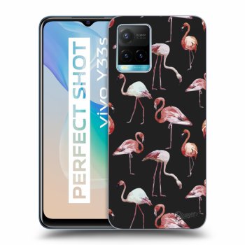 Picasee fekete szilikon tok az alábbi mobiltelefonokra Vivo Y33s - Flamingos